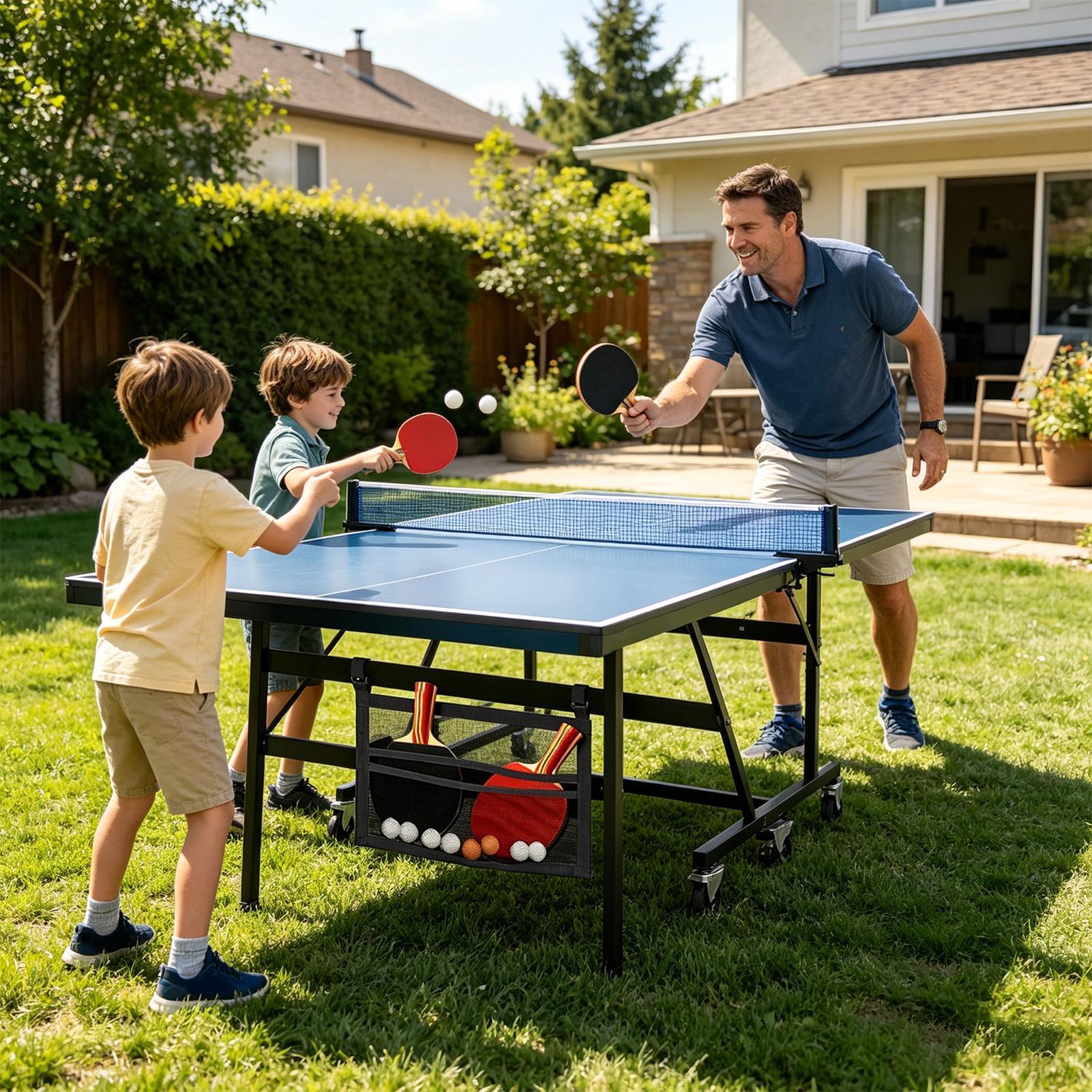 Table Tennis Youth - 卓球ラケットケース ドリル不要 簡単設置 メッシュ付き 卓球ボール収納 メンズ