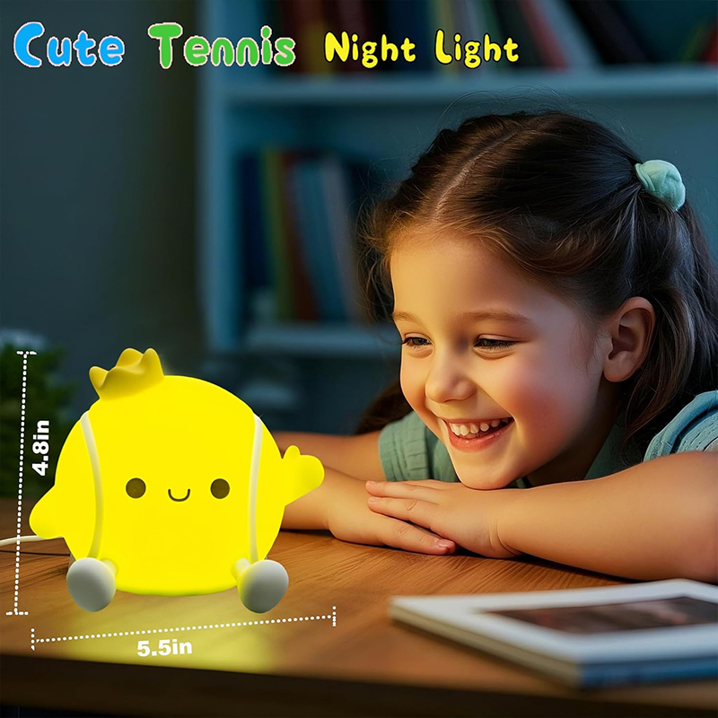 かわいいテニスナイトライトシリコン保育園用睡眠ランプタッチコ - Table Tennis Kids のレビューと価格