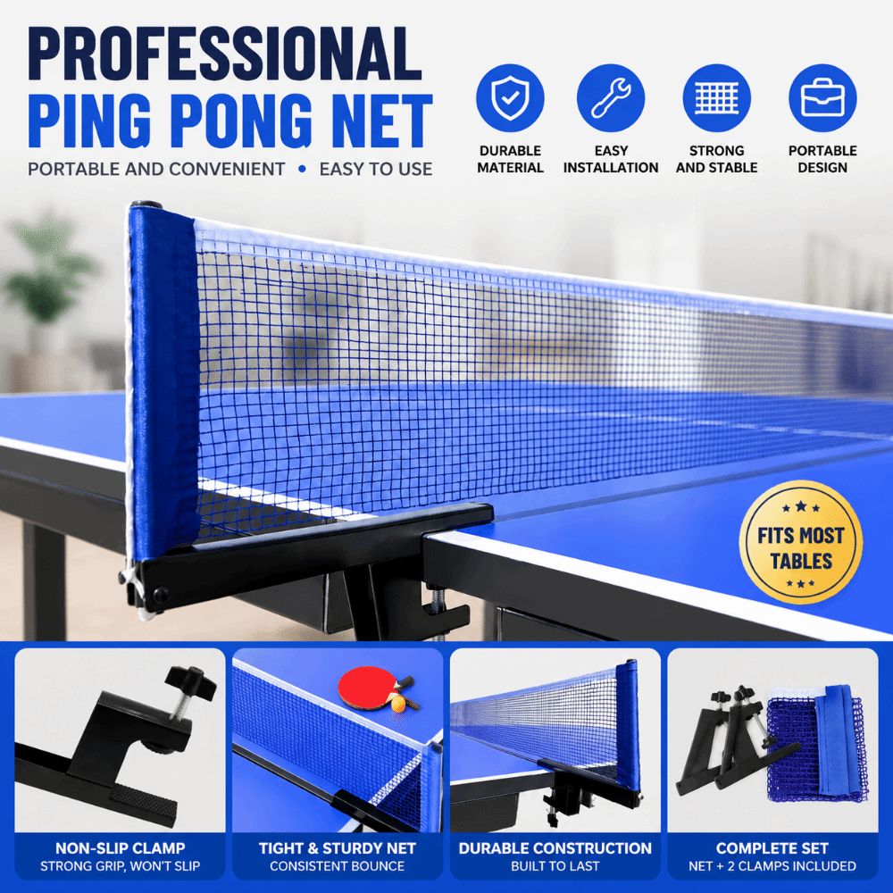 標準卓球ネット 調節可能なクランプ 折りたたみ式ポスト ピン - Table Tennis Online のレビューと価格